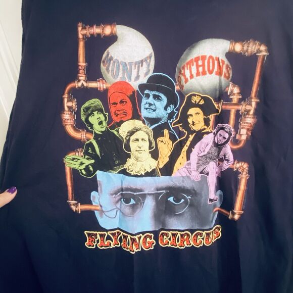 Vintage Liquid Blue Monty Python Shirt Mens Size 4XL Flying Circus Movie Tv Show - Picture 3 of 7